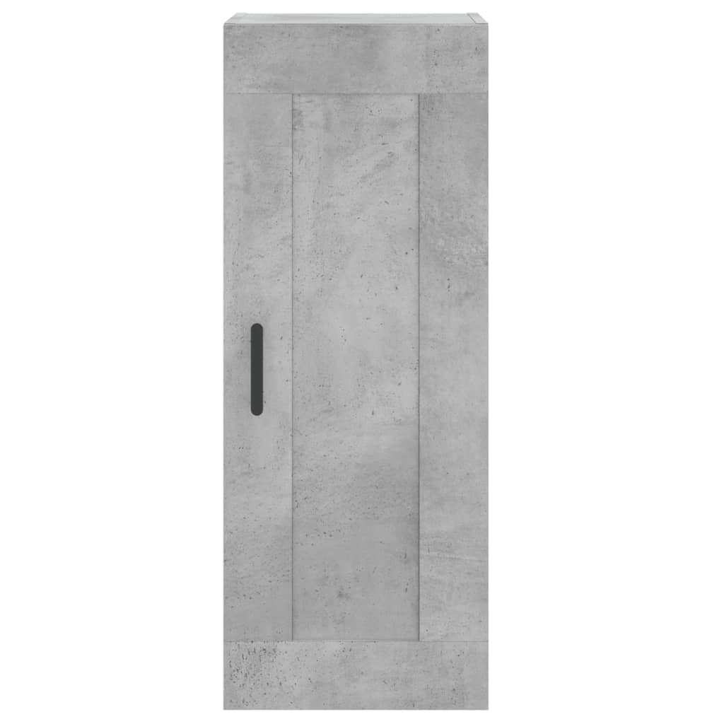 Kumode, betona pelēka krāsa, 34,5x34x180cm, apstrādāta koksne