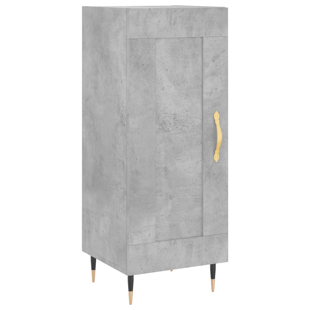Chest of drawers, concrete grey, 34.5x34x180cm, engineered wood