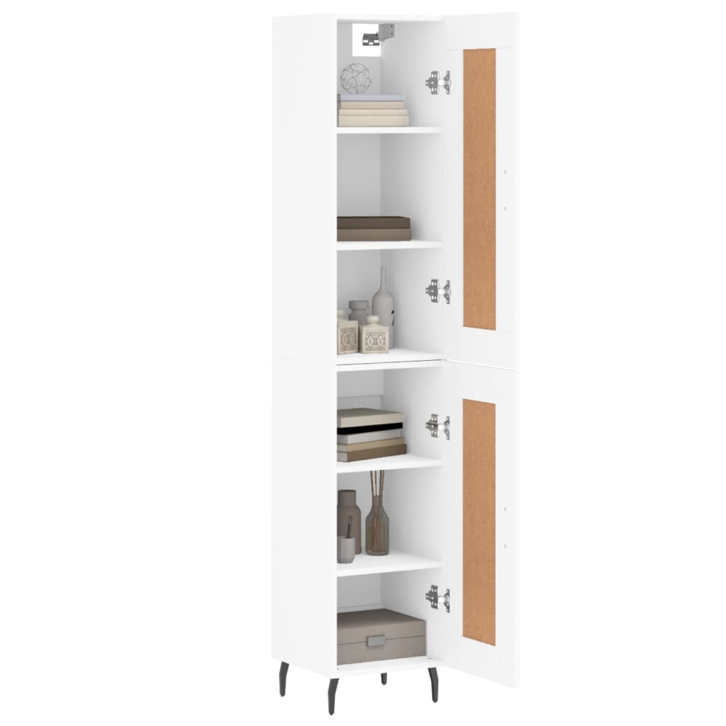 Chest of drawers, white, 34.5x34x180cm, engineered wood