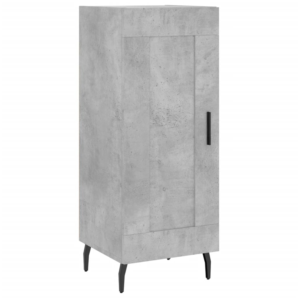 Kumode, betona pelēka krāsa, 34,5x34x180cm, apstrādāta koksne