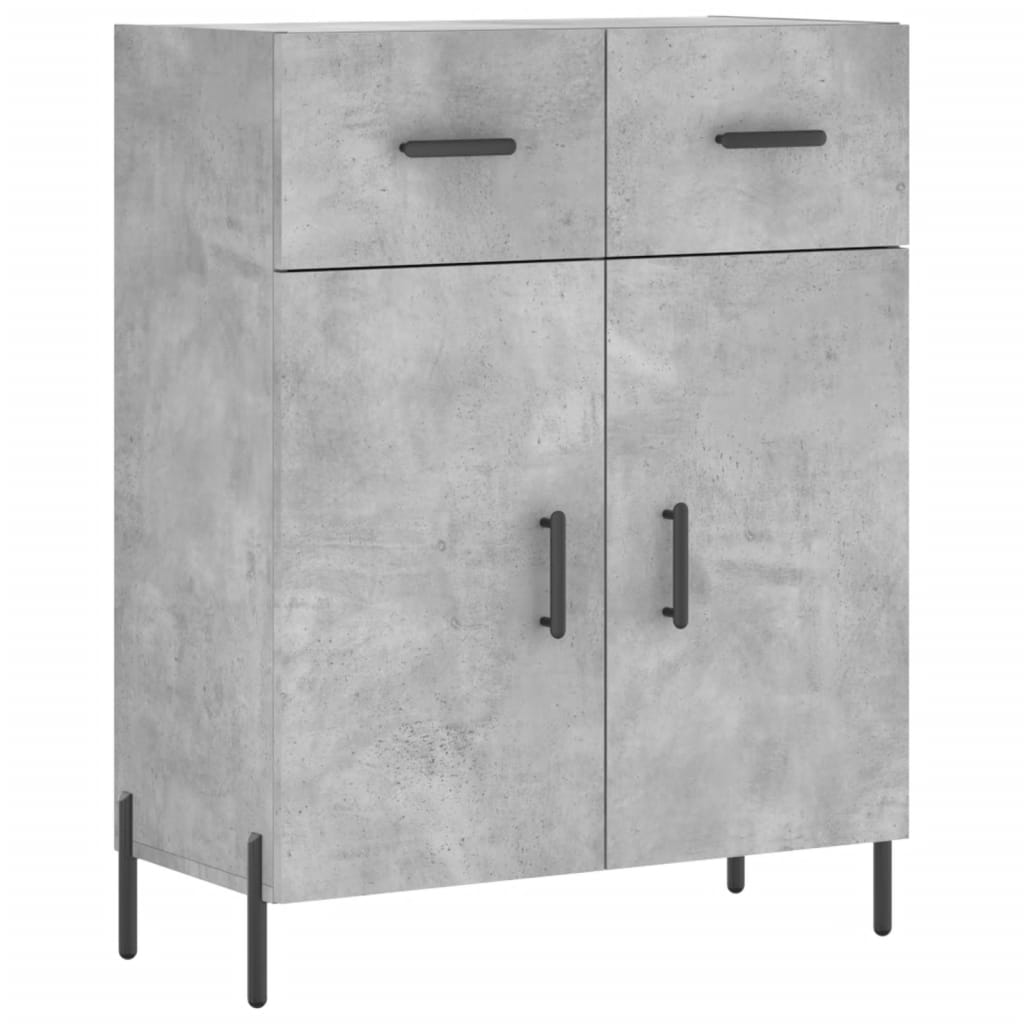 Komoda, betono pilkos spalvos, 69,5x34x180cm, apdirbta mediena