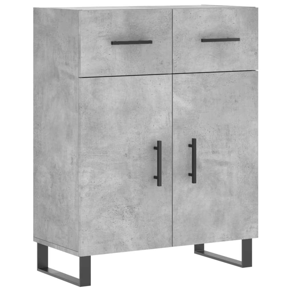 Komoda, betono pilkos spalvos, 69,5x34x180cm, apdirbta mediena