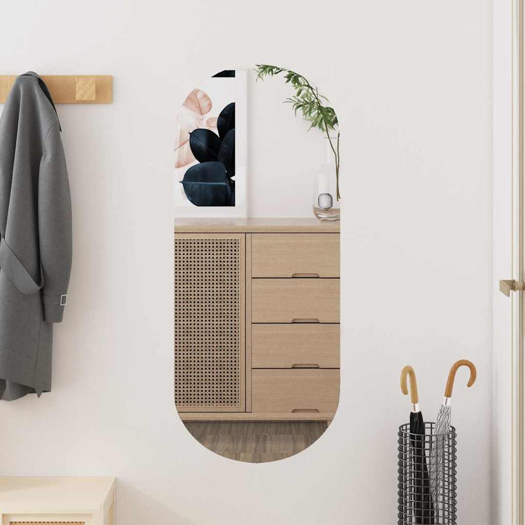 Wall mirror, 30x70cm, glass, oval
