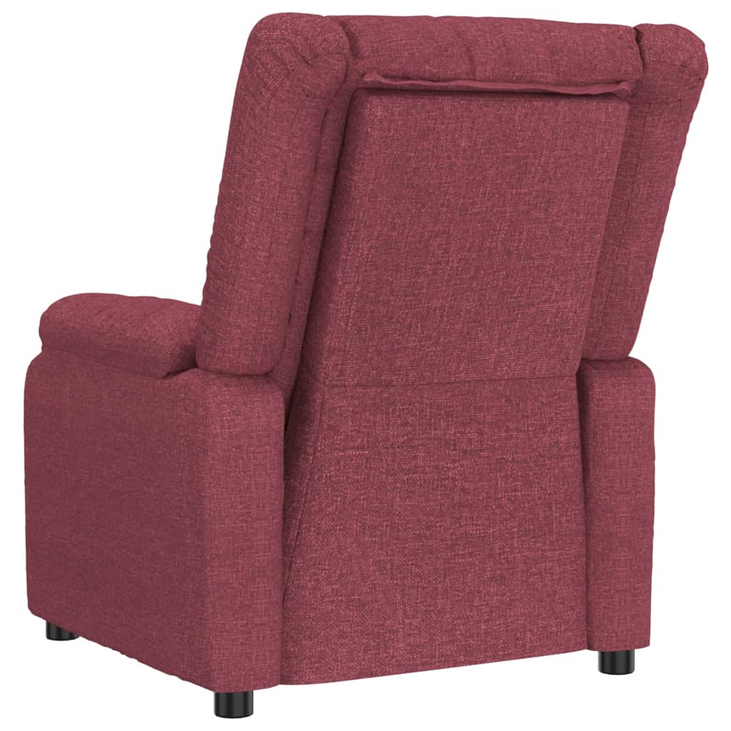 Electric massage chair, burgundy, fabric