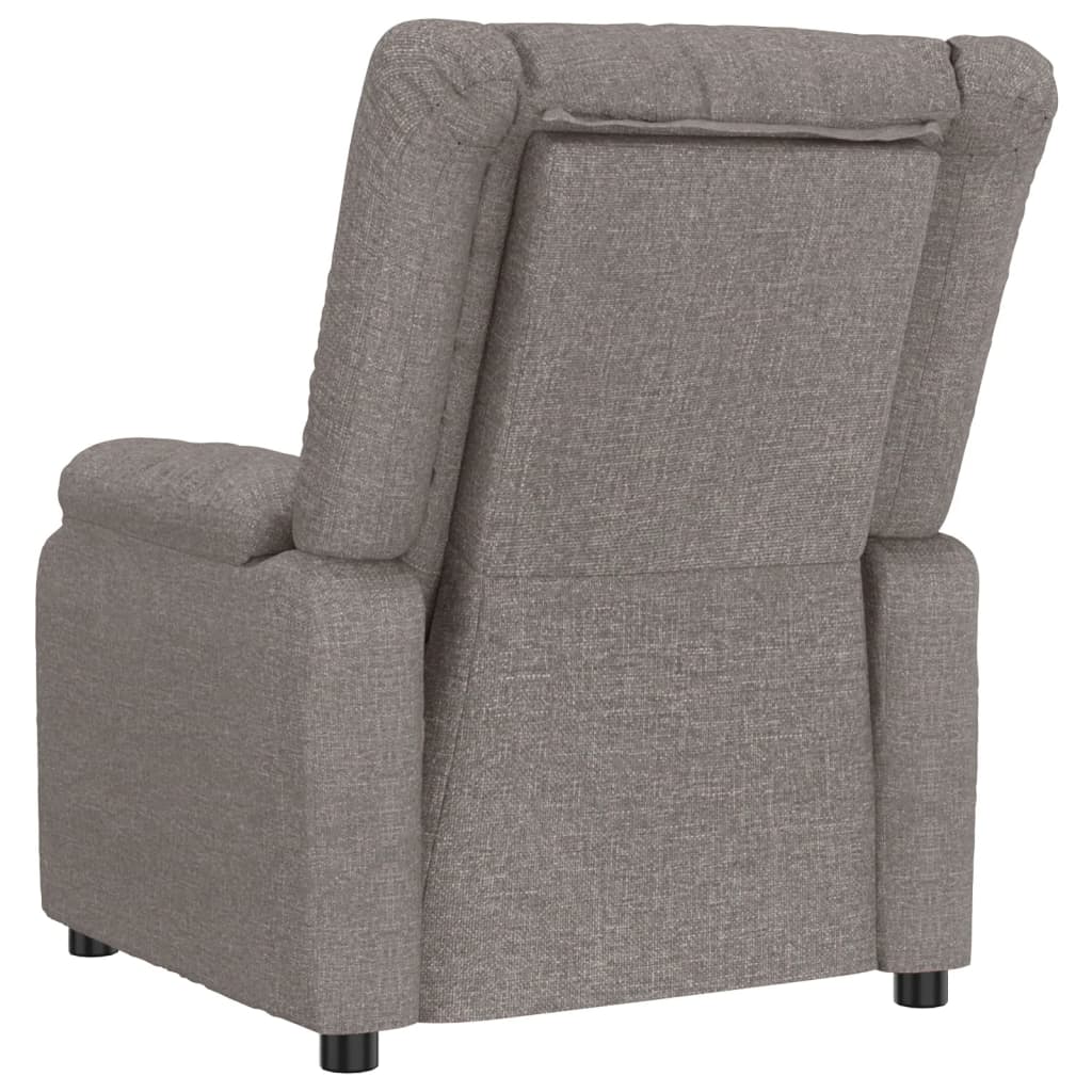 Electric massage armchair, taupe, fabric