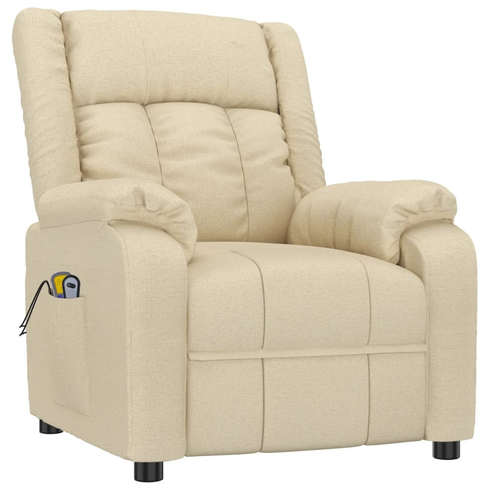 Electric massage chair, cream, fabric