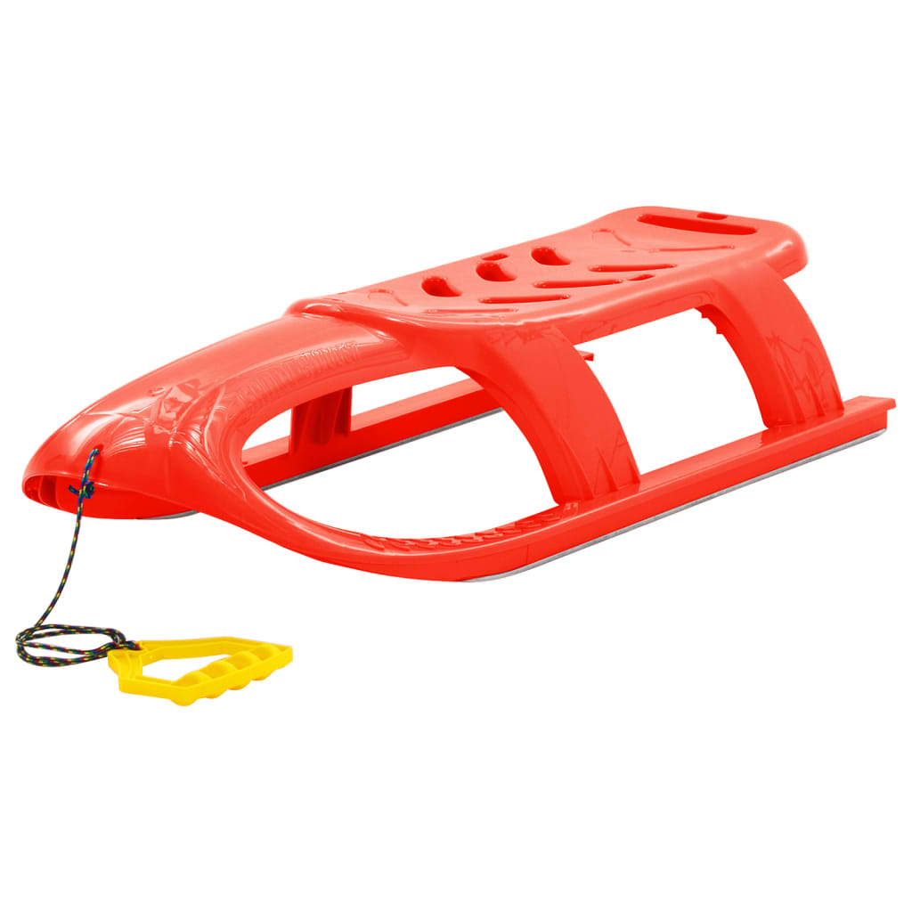 Children's sledge, red, 102.5x40x23cm, polypropylene