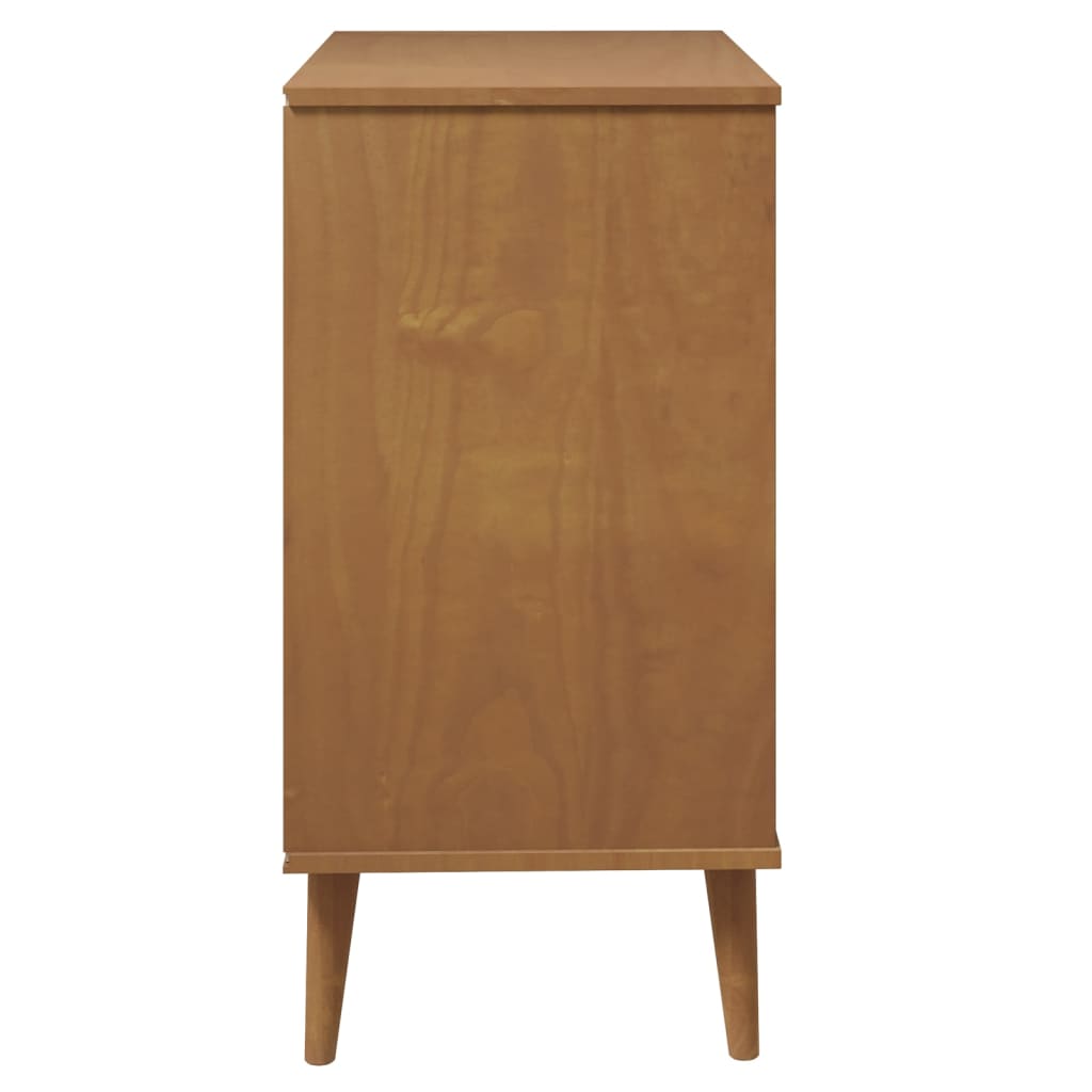 MOLDE Chest of 4 Drawers, brown, 80x40x80cm, solid pine