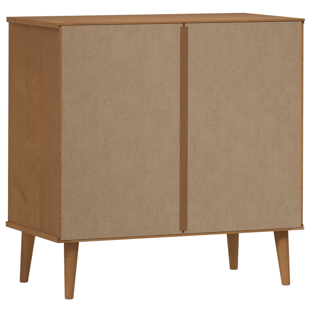 MOLDE Chest of 4 Drawers, brown, 80x40x80cm, solid pine