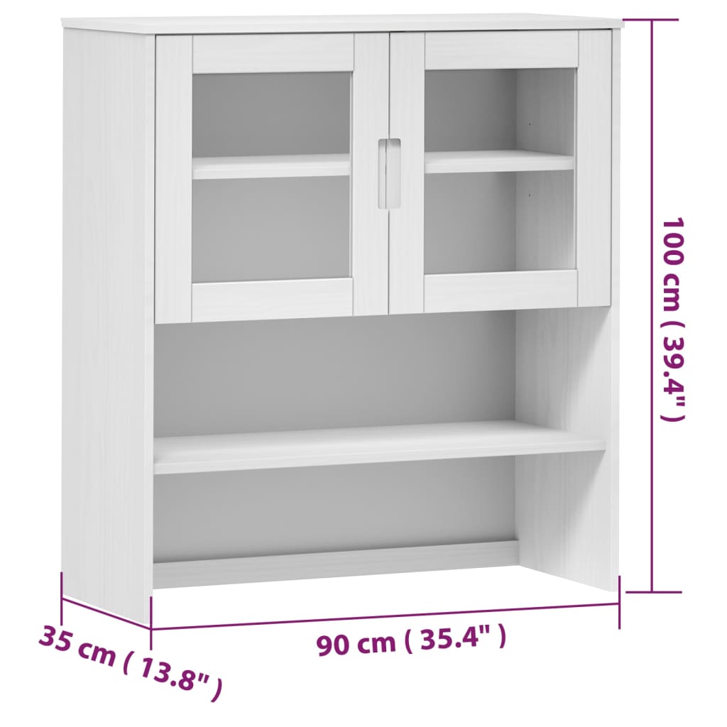 CHEST TOP MOLDE, white, 90x35x100cm, solid pine