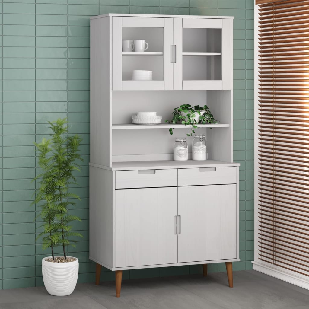 CHEST TOP MOLDE, white, 90x35x100cm, solid pine