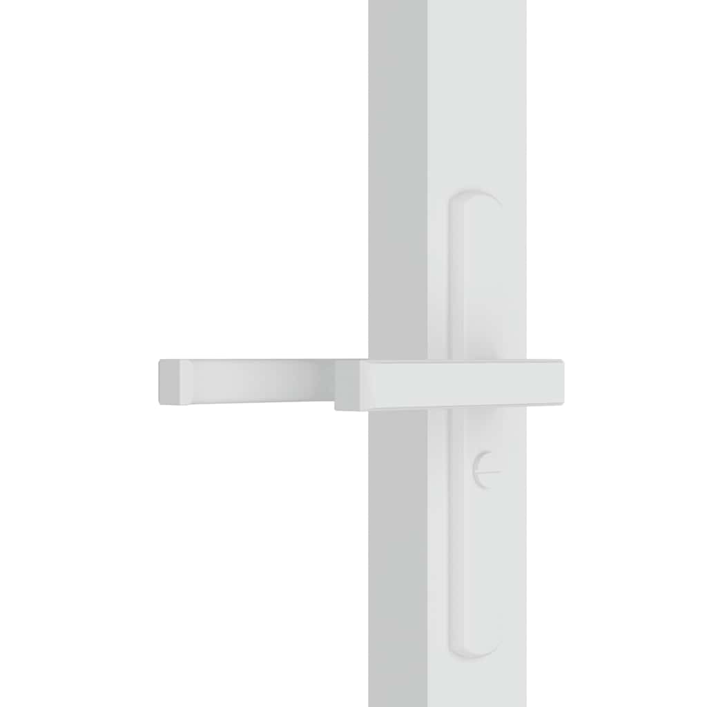 Vidaus durys, baltos, 83x201,5cm, ESG stiklas ir aliuminis