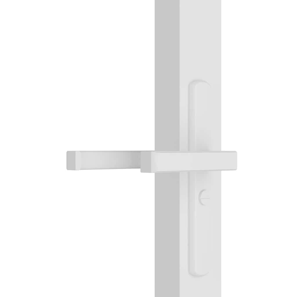 Vidaus durys, baltos, 93x201,5cm, ESG stiklas ir aliuminis