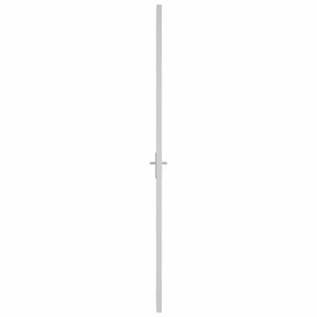 Vidaus durys, baltos, 93x201,5cm, matinis stiklas ir aliuminis