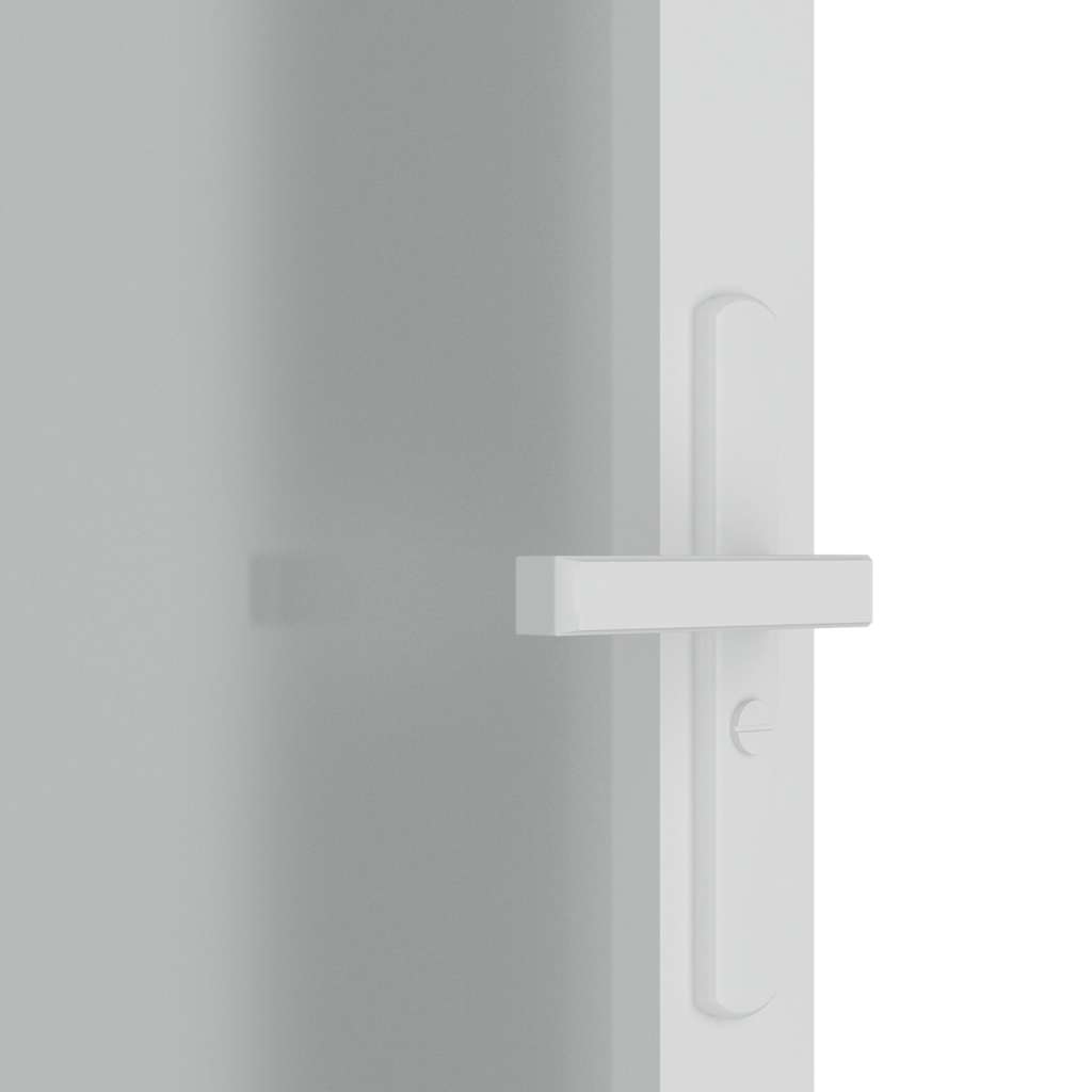 Vidaus durys, baltos, 102,5x201,5cm, matinis stiklas/aliuminis