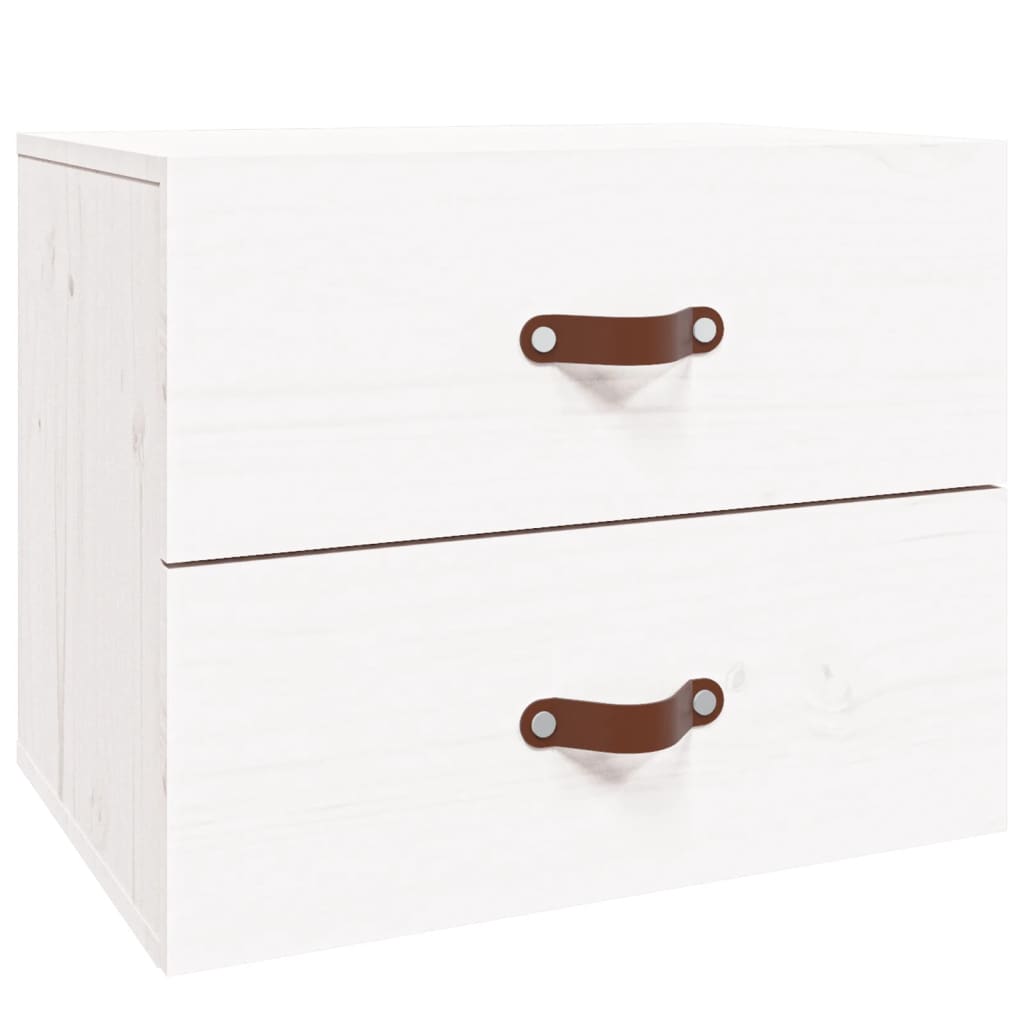 Wall-mounted bedside tables, 2 pcs., white, 50x36x40cm