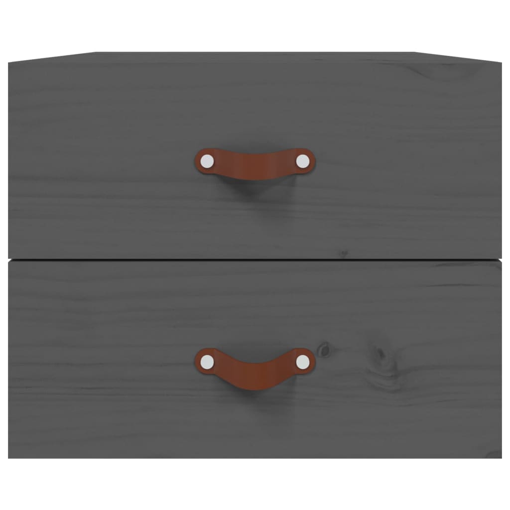 Wall-mounted nightstands, 2 pcs., grey, 50x36x40cm