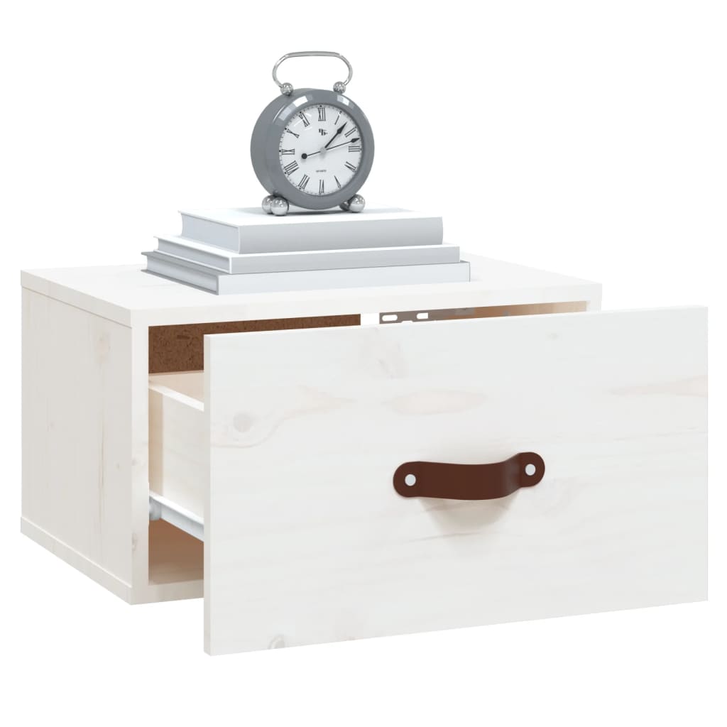 Wall-mounted nightstands, 2 pcs., white, 40x29.5x22cm