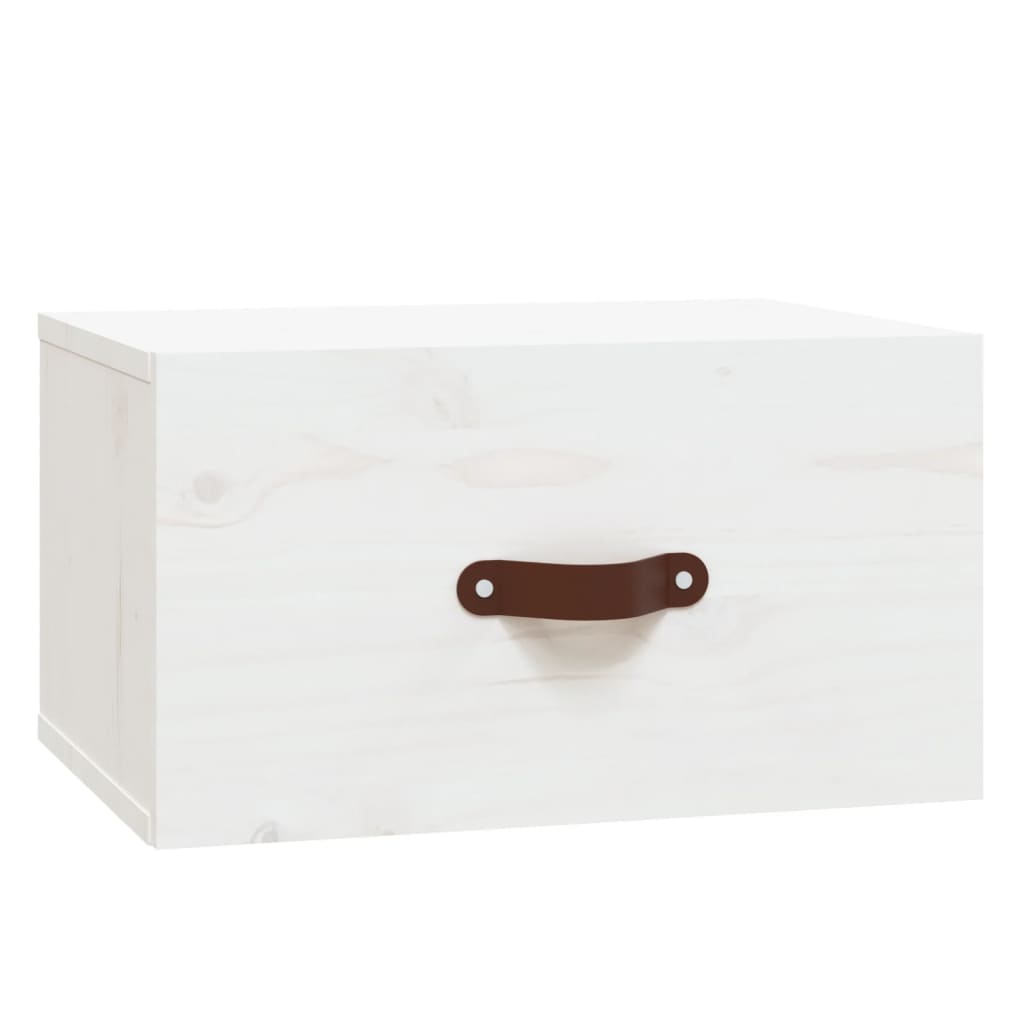 Wall-mounted nightstands, 2 pcs., white, 40x29.5x22cm