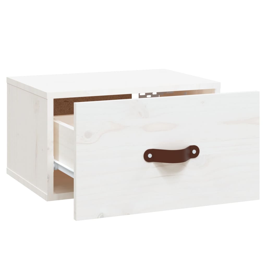 Wall-mounted nightstands, 2 pcs., white, 40x29.5x22cm