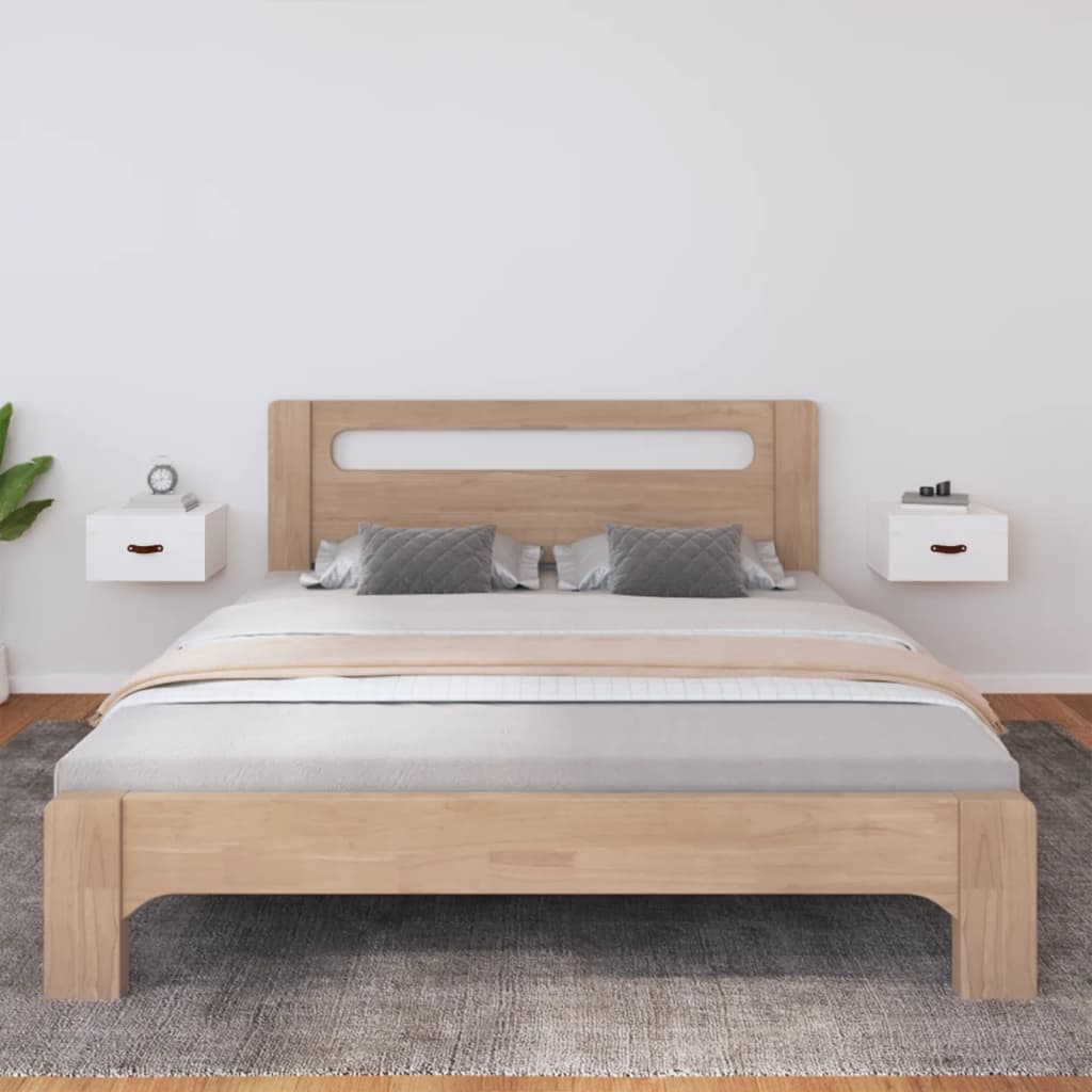 Wall-mounted nightstands, 2 pcs., white, 40x29.5x22cm