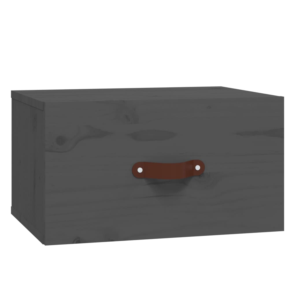 Wall-mounted bedside tables, 2 pcs., grey, 40x29.5x22cm