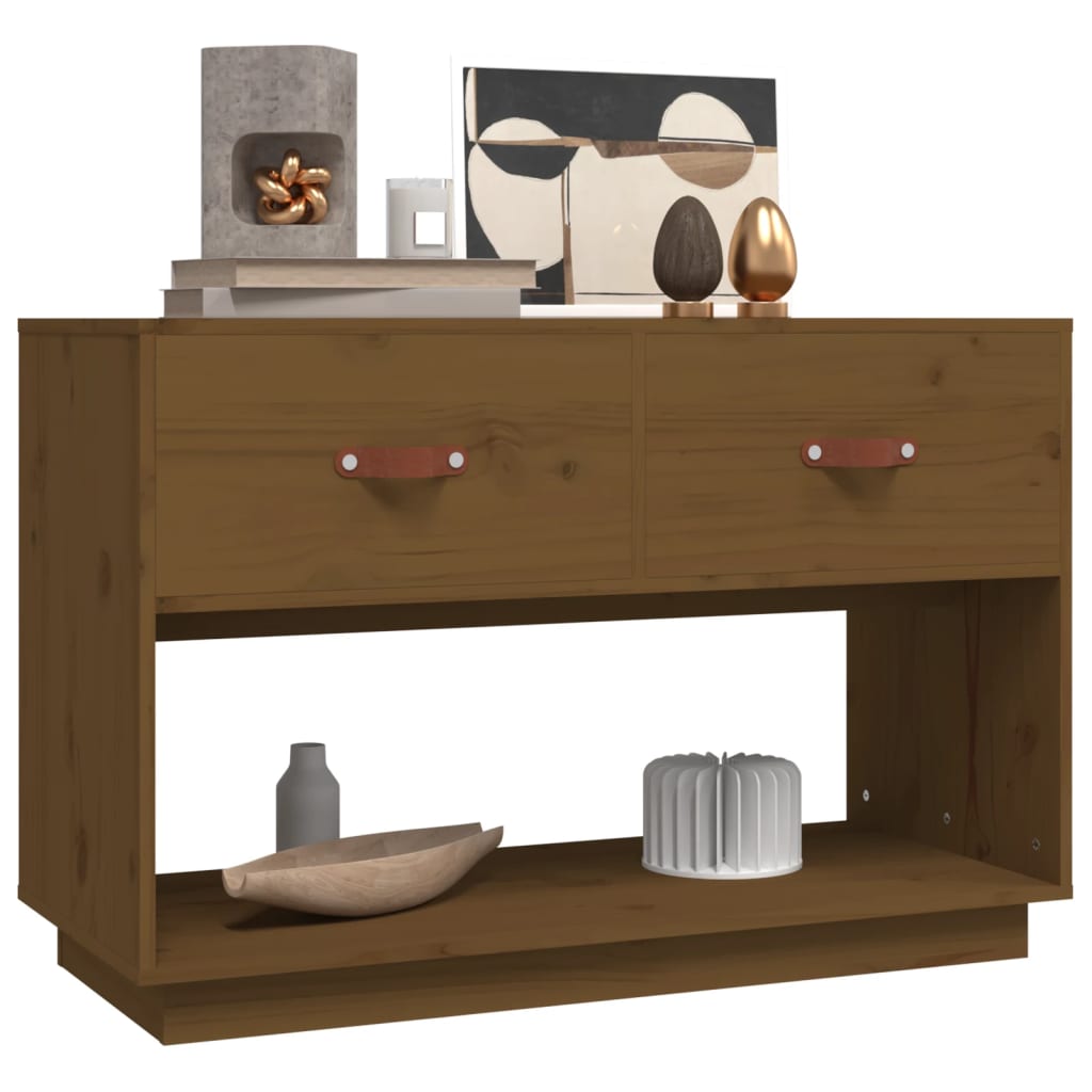 TV cabinet, honey brown, 90x40x60cm, solid pine