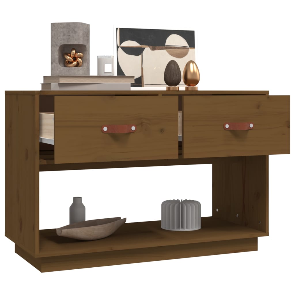 TV cabinet, honey brown, 90x40x60cm, solid pine