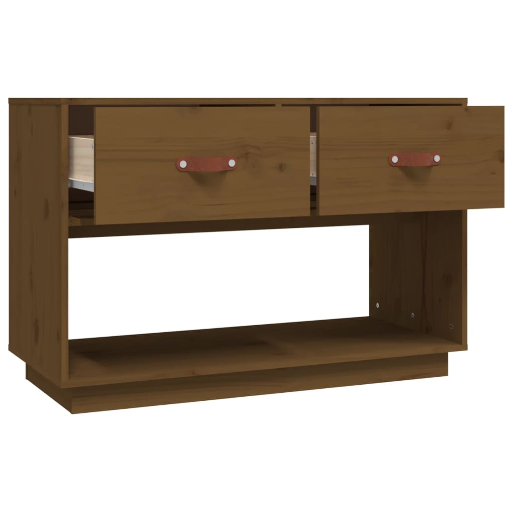 TV cabinet, honey brown, 90x40x60cm, solid pine