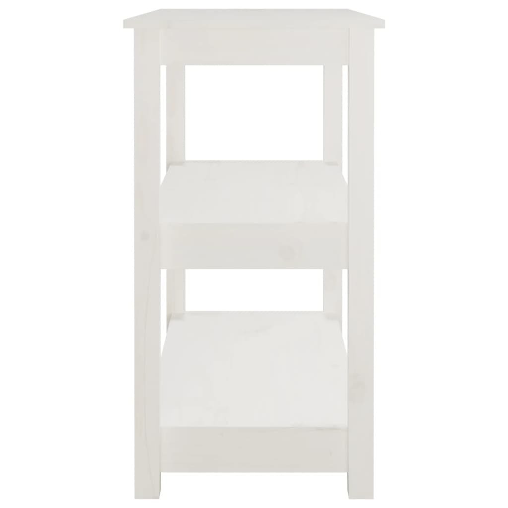 Console table, white, 80x40x74cm, solid pine