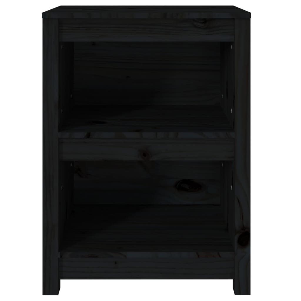 Bookcase, black, 50x35x68cm, solid pine wood