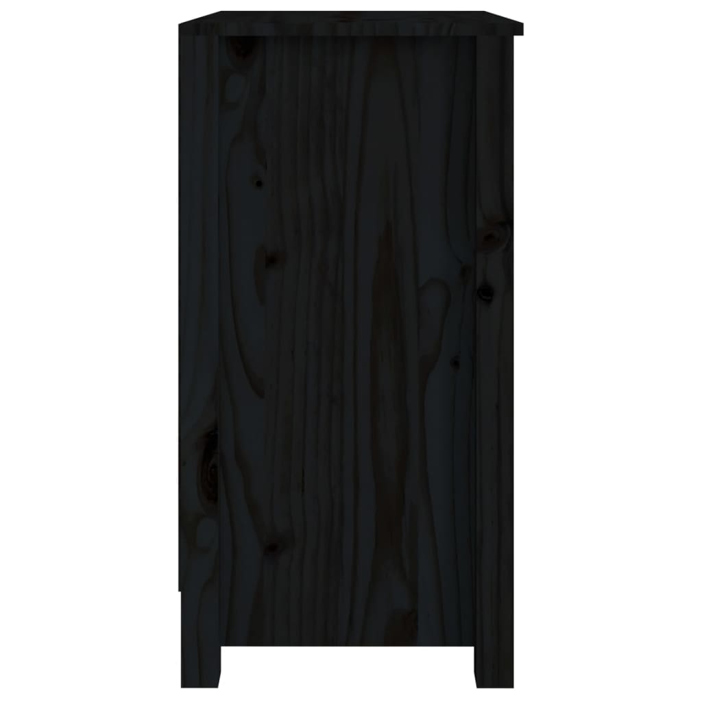 Bookcase, black, 50x35x68cm, solid pine wood