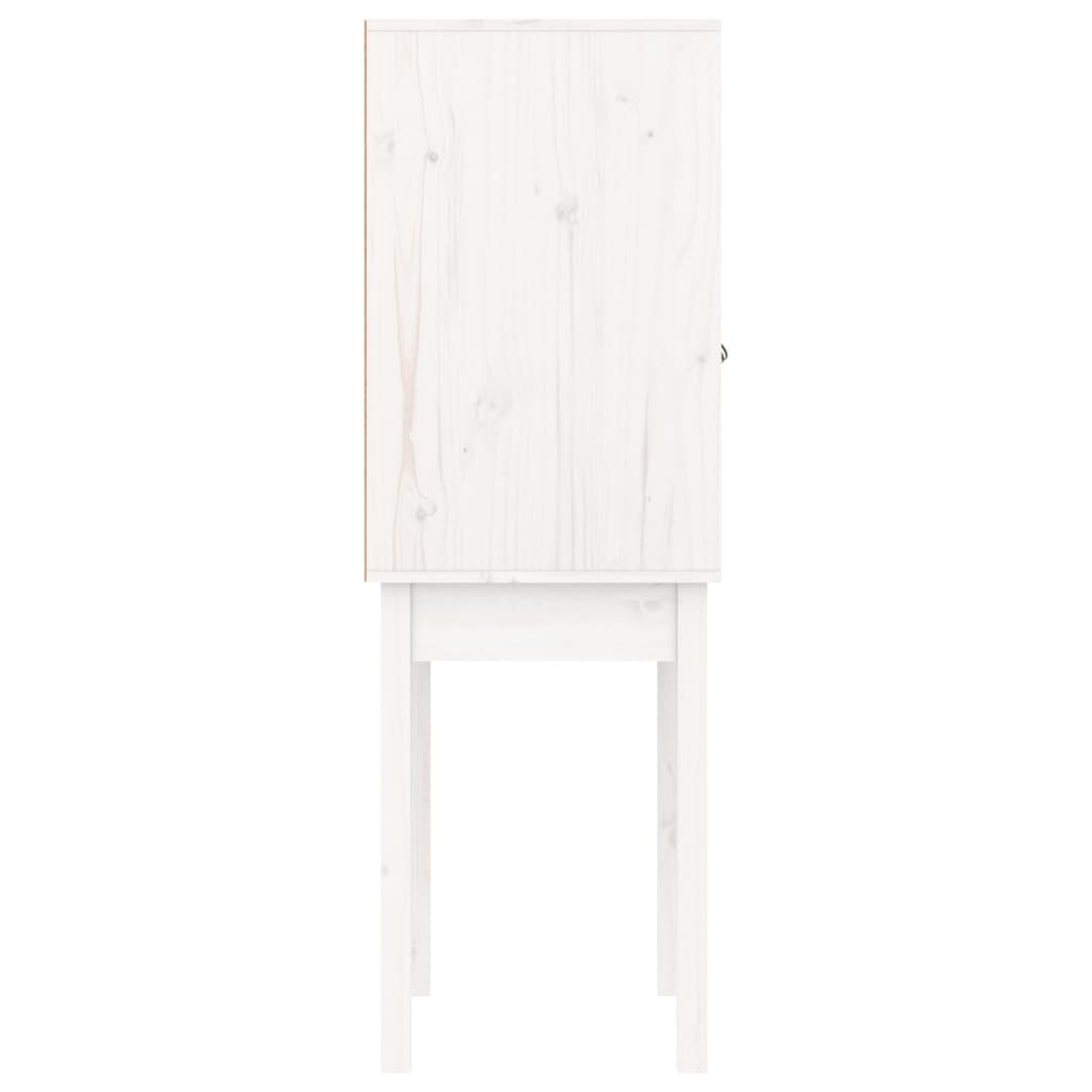 Kumode, balta, 60x40x120cm, priedes masīvkoks