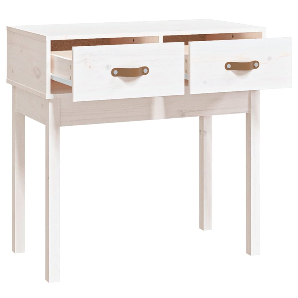 Console table, white, 76.5x40x75cm, solid pine