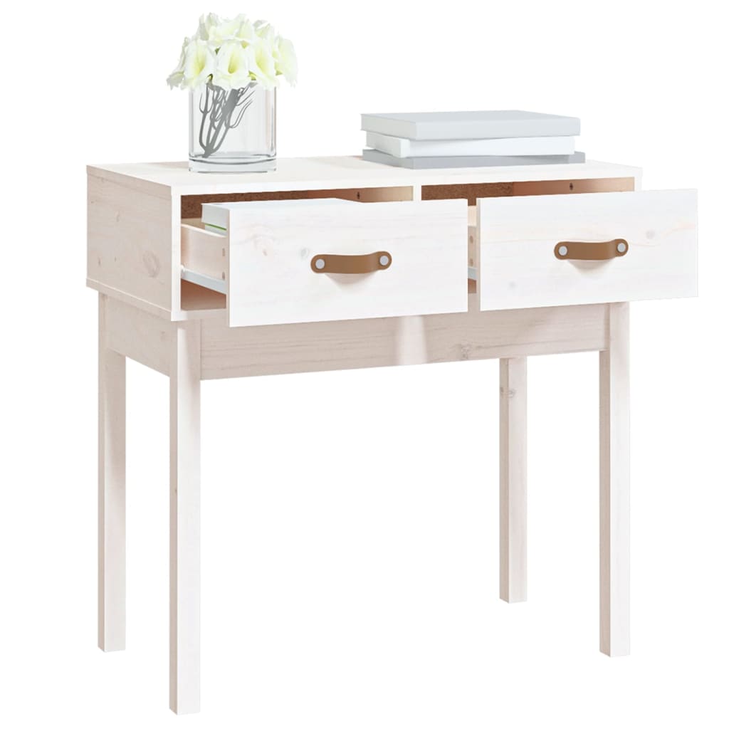 Console table, white, 76.5x40x75cm, solid pine