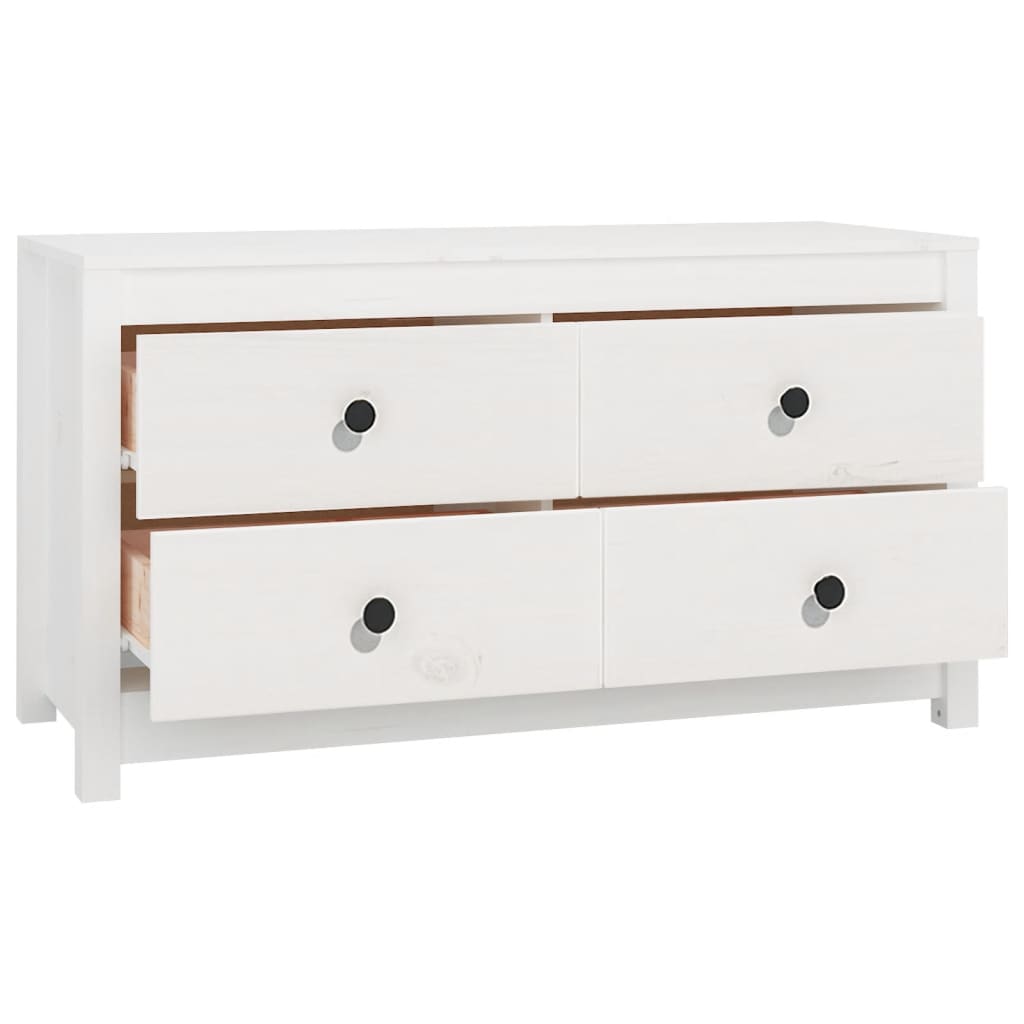 Side cabinet, white, 100x40x54cm, solid pine