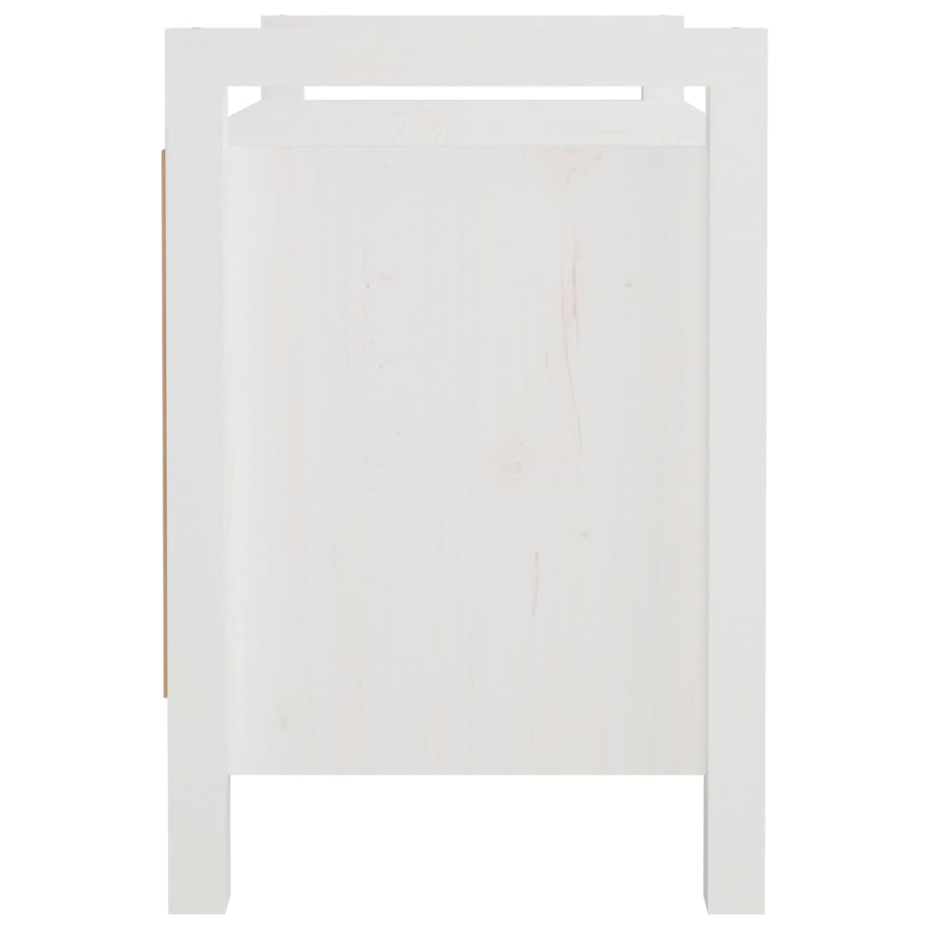 Koridoriaus suoliukas, baltas, 80x40x60cm, pušies masyvas