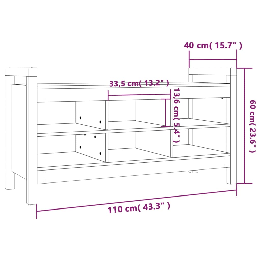 Koridoriaus suoliukas, 110x40x60cm, pušies medienos masyvas