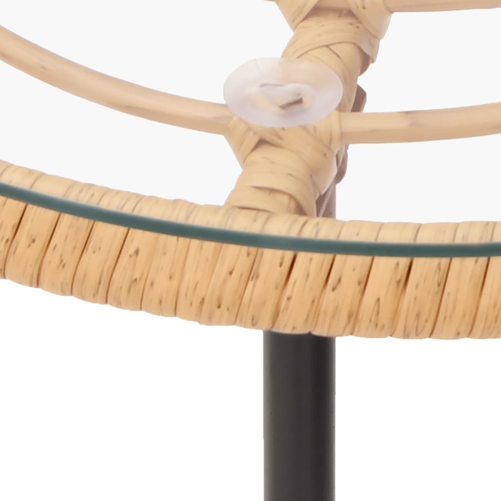 Ēdamgalds, 55 cm diametrā, rūdīts stikls un tērauds