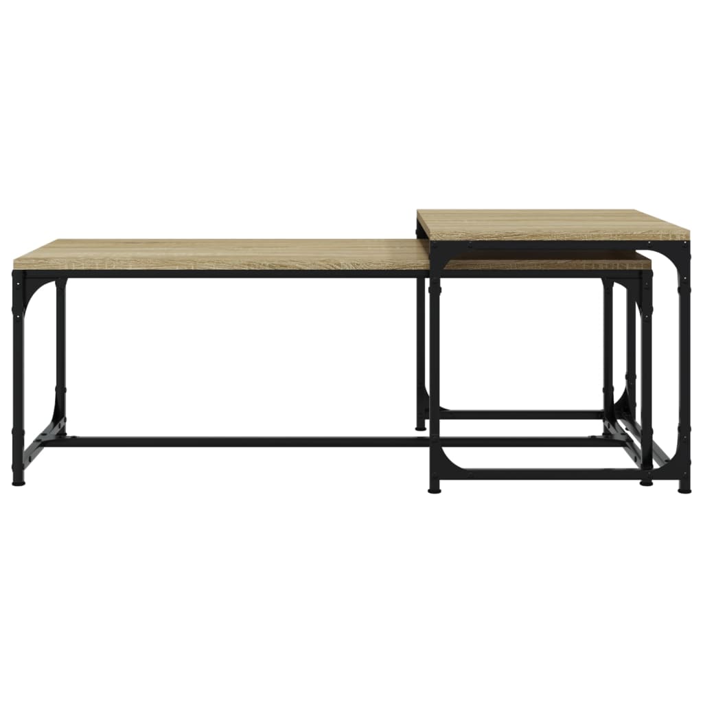 Coffee tables, 2 pcs., Sonoma oak, engineered wood