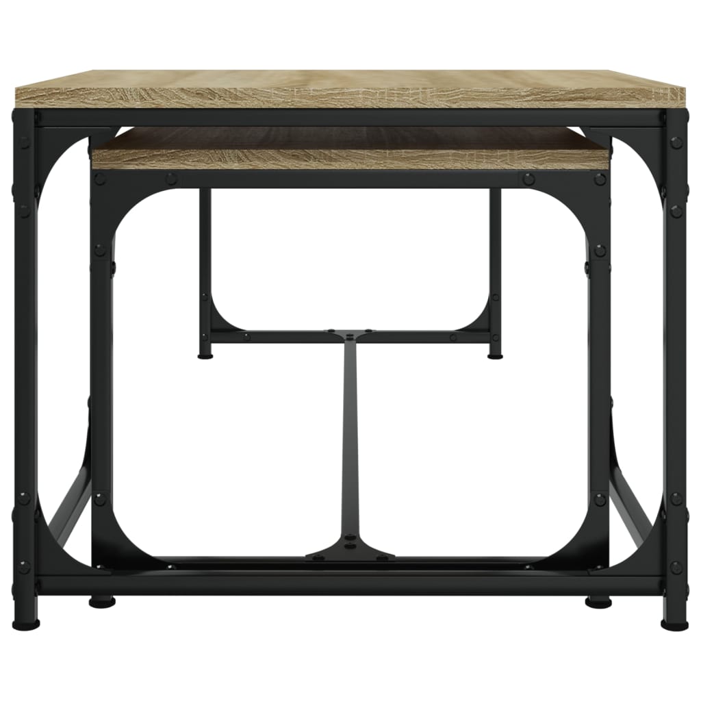 Coffee tables, 2 pcs., Sonoma oak, engineered wood