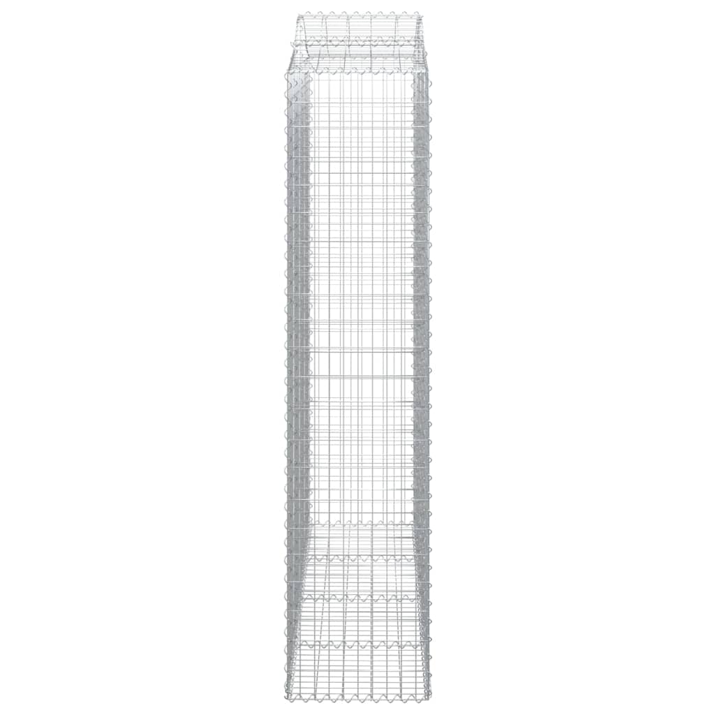 Išlenkti gabiono krepšiai, 13vnt., 200x50x220/240cm, geležis