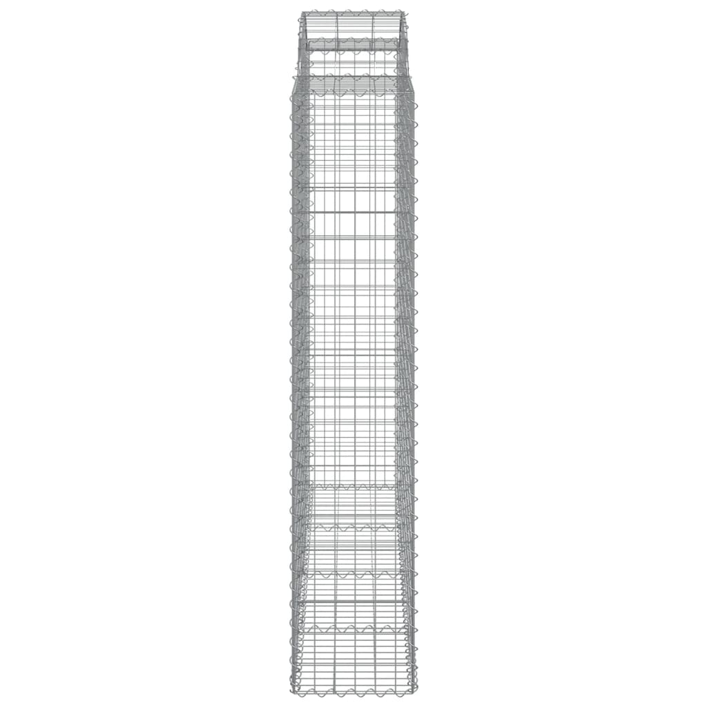 Išlenkti gabiono krepšiai, 15vnt., 200x50x200/220cm, geležis