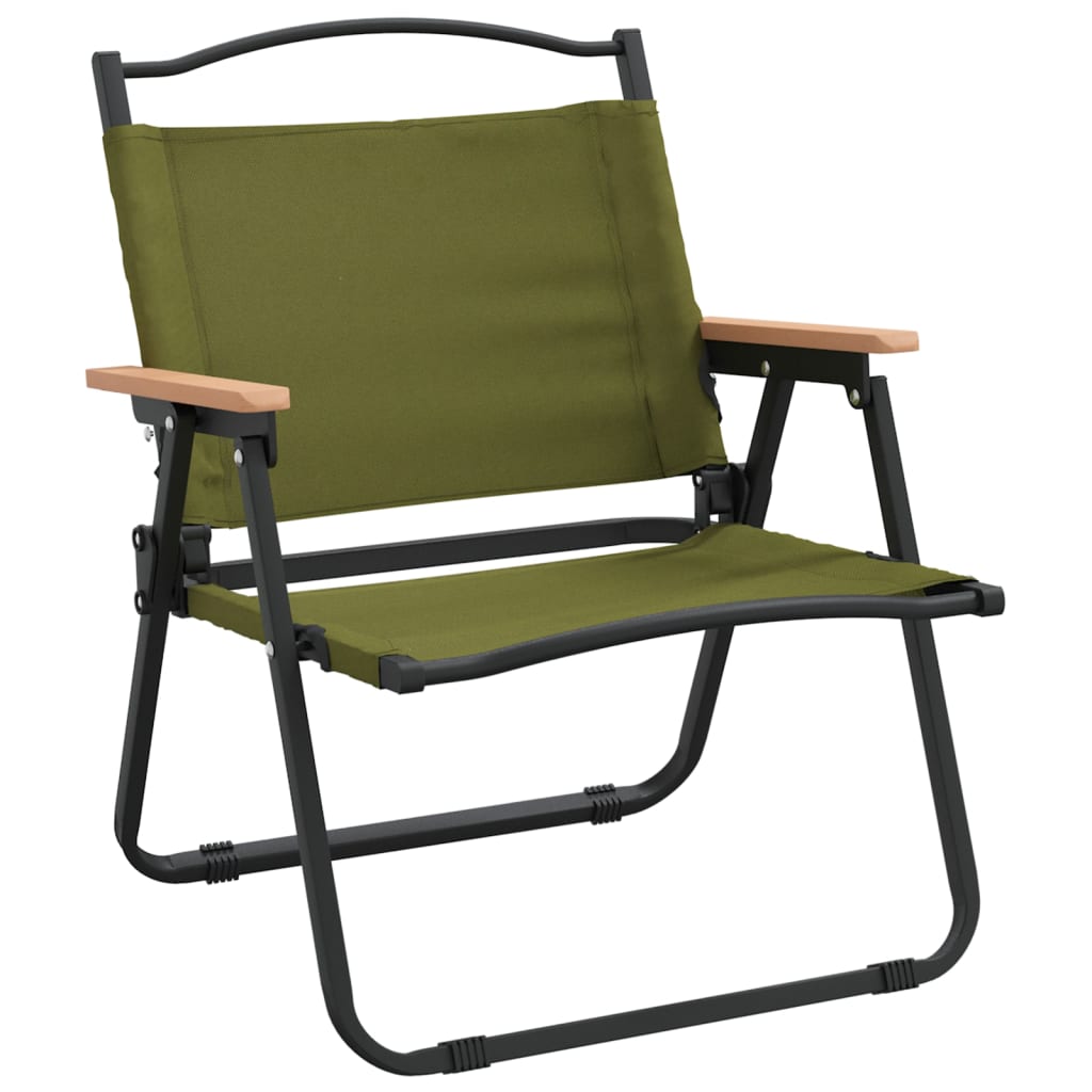 Camping chairs, 2 pcs, green, 54x43x59cm, oxford fabric
