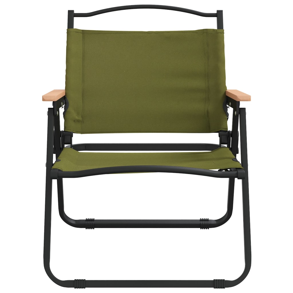 Camping chairs, 2 pcs, green, 54x43x59cm, oxford fabric
