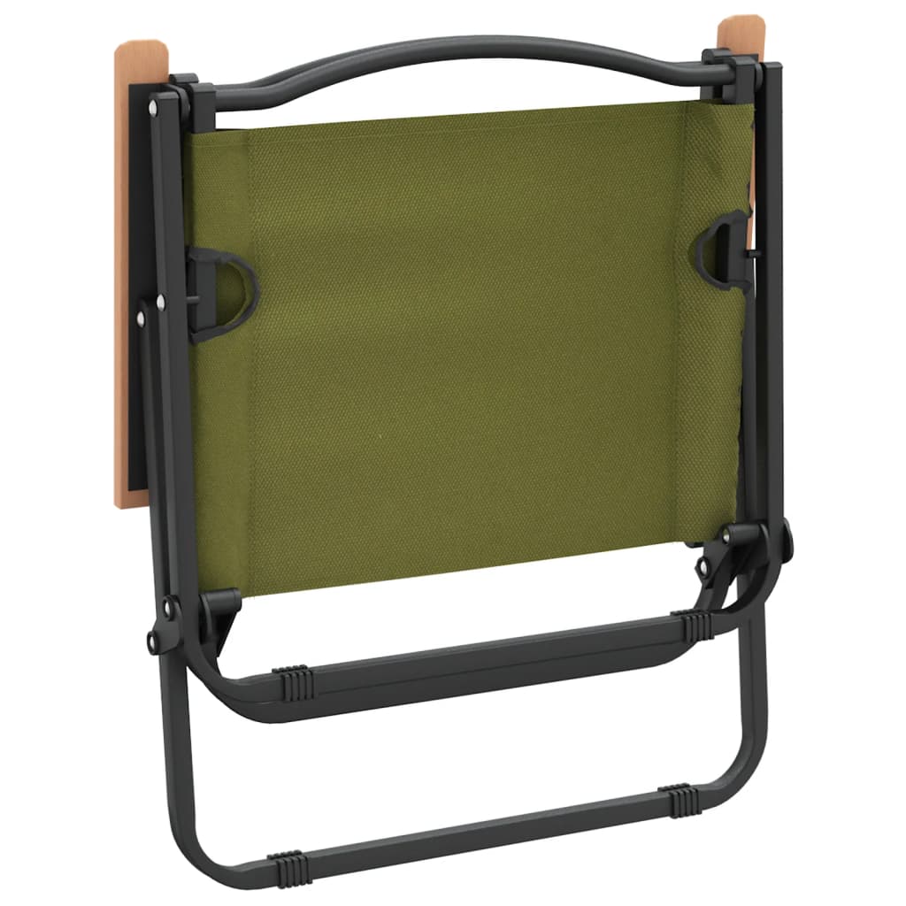 Camping chairs, 2 pcs, green, 54x43x59cm, oxford fabric