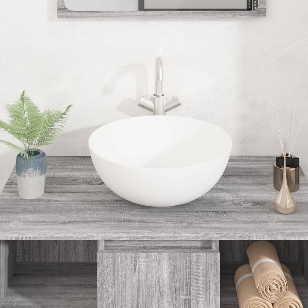 Sink, white, 36x15cm, ceramic, round