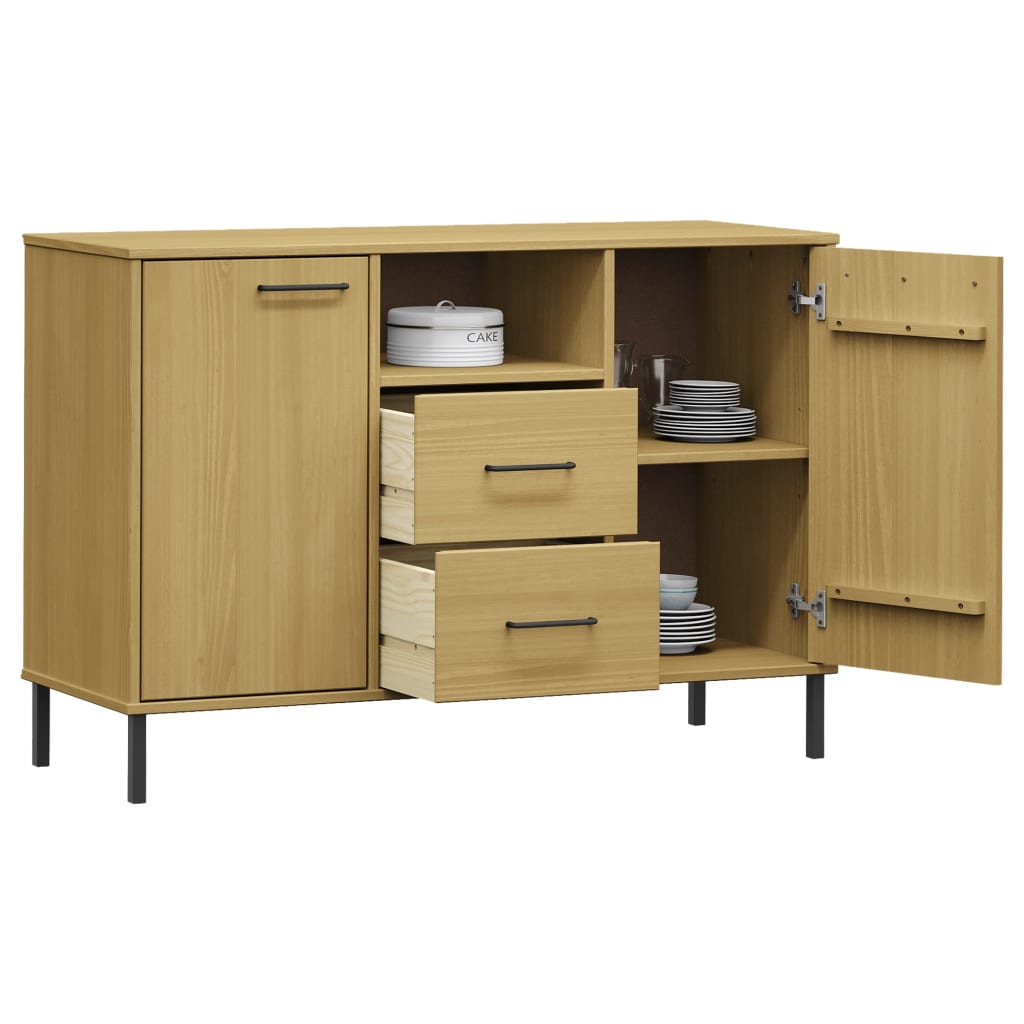 Sideboard with legs, brown, 113x40x77cm, wood, OSLO