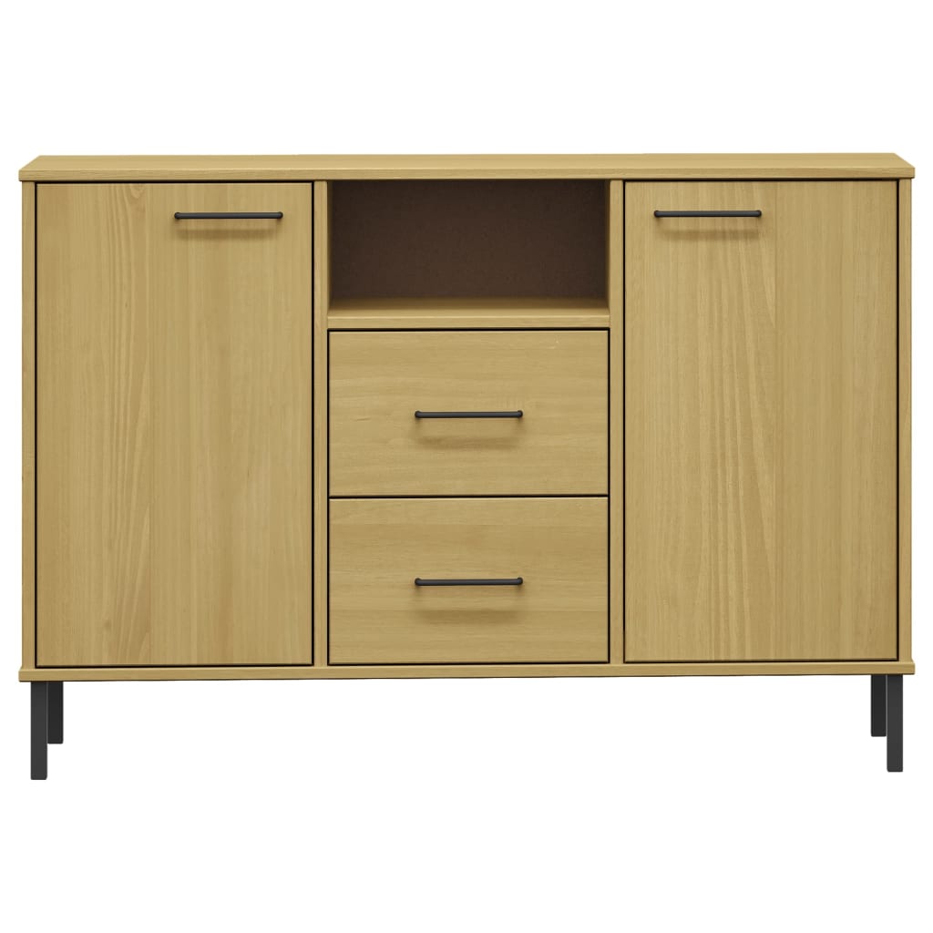 Sideboard with legs, brown, 113x40x77cm, wood, OSLO