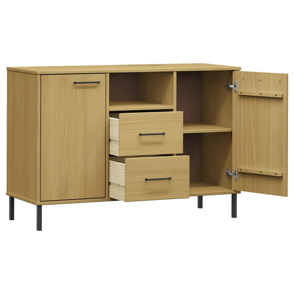 Sideboard with legs, brown, 113x40x77cm, wood, OSLO